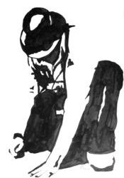 Scriptol-Zeichnung von Joseph Beuys in seinen Aktionen.