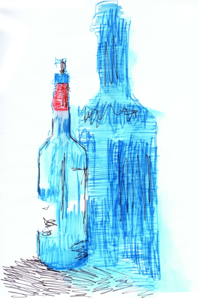 »Weinflasche« aus der Serie »Aus meinem Leben«
