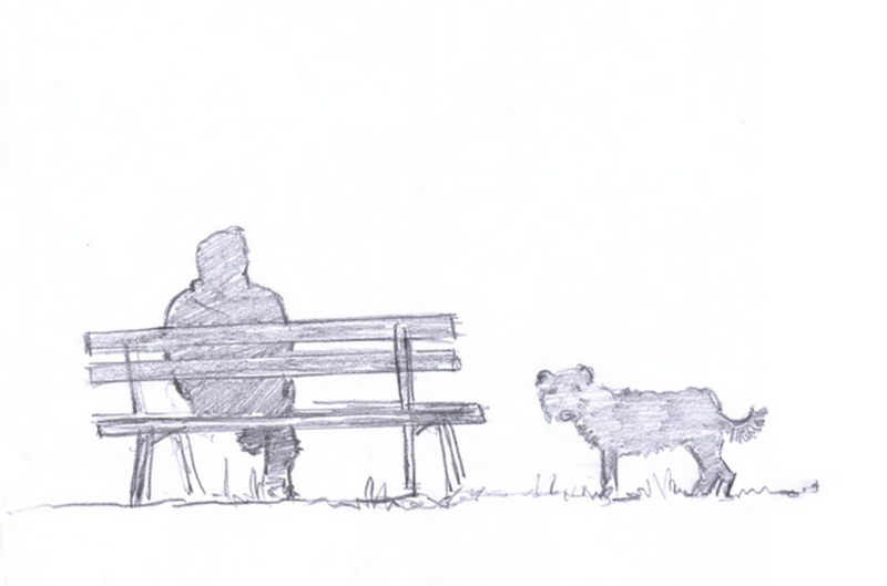 »Parkbank mit Hund« aus der Serie »Sommer 2006«